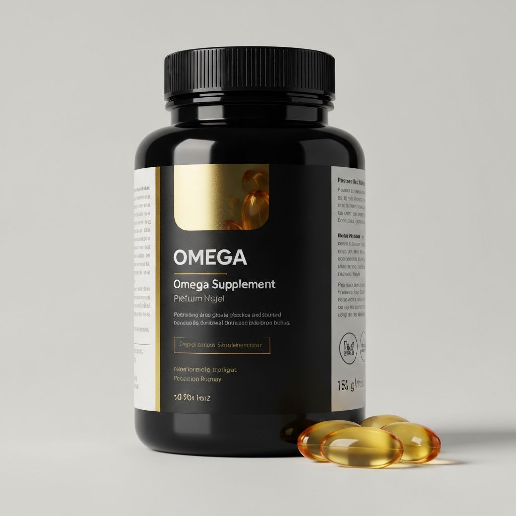 Omega blend supplement in softgel capsules